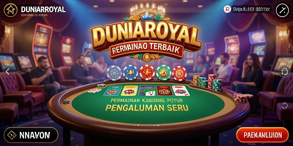 Screenshot DUNIAROYAL menunjukkan gameplay kasino yang menarik dan interaktif.