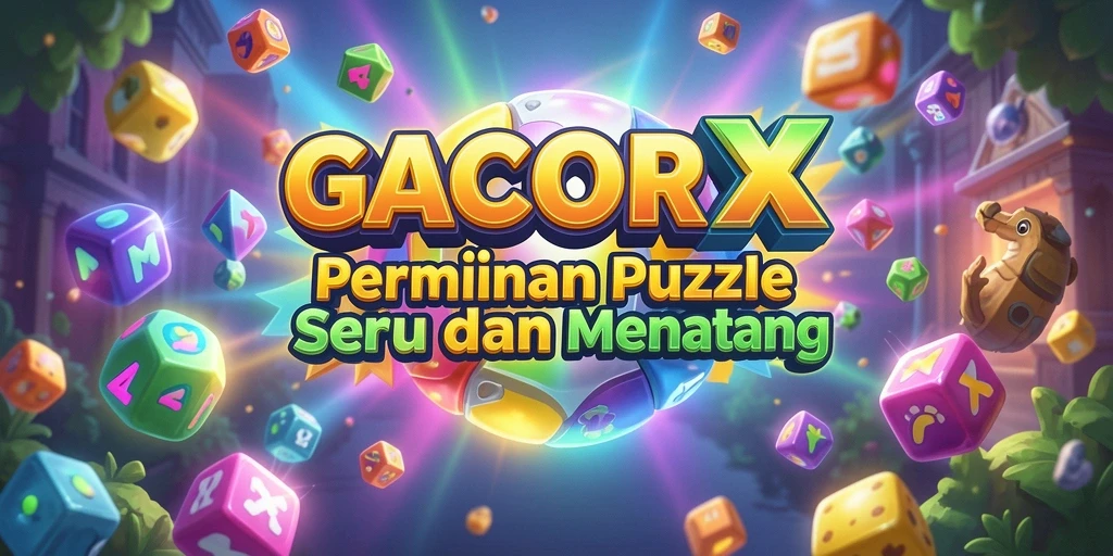 Tampilan utama gameplay Puzzle GACORX yang penuh warna dan menantang.