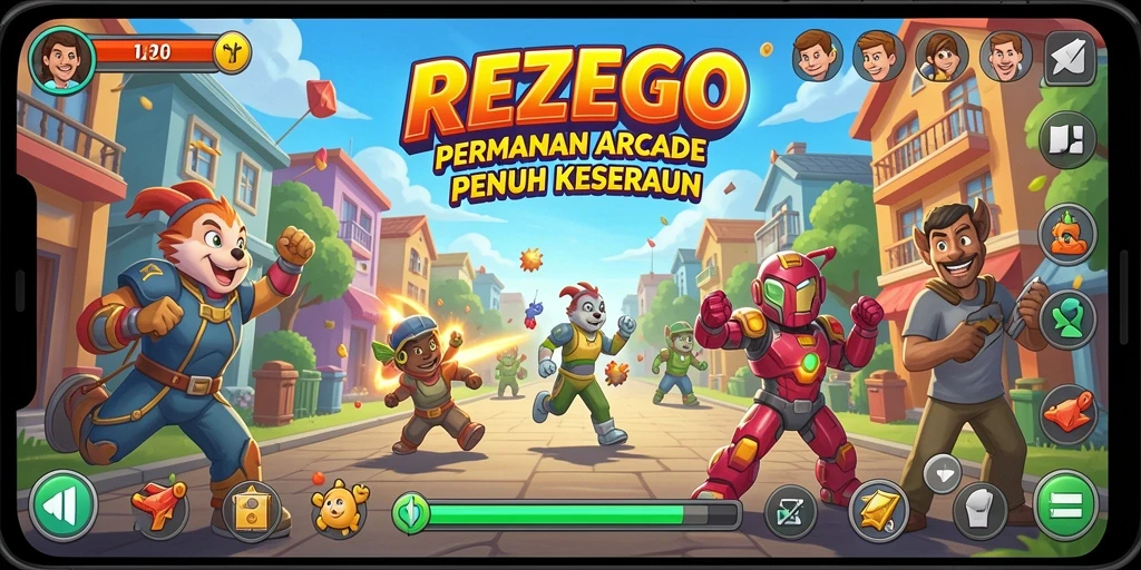 Screenshot gameplay REZEGO menunjukkan aksi seru dan tantangan yang menarik.