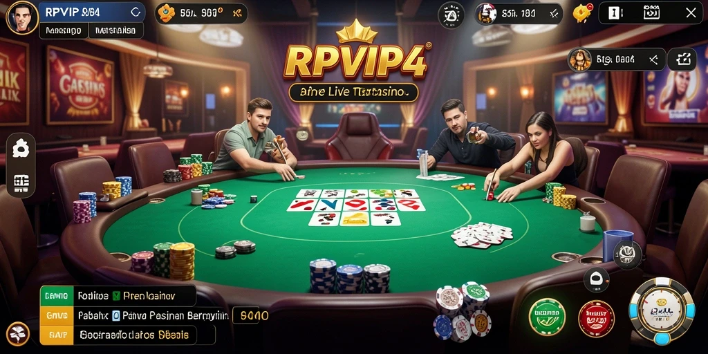 Tampilan gameplay Live Casino yang mendebarkan di RPVIP4.