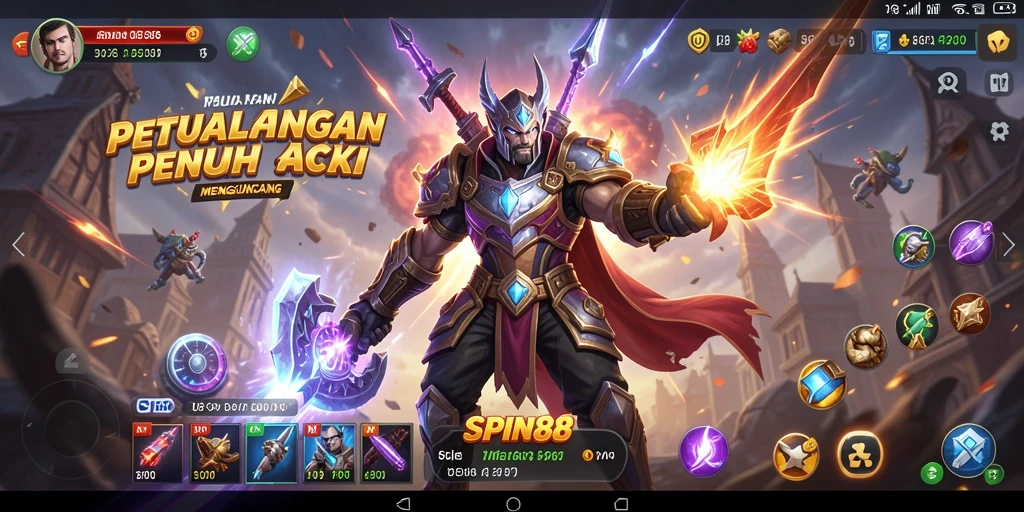 Tampilan gameplay SPIN88 yang penuh aksi dan mendebarkan.