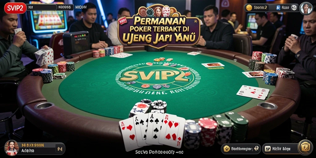 Screenshot gameplay SVIP2 yang menampilkan aksi Poker yang menegangkan.