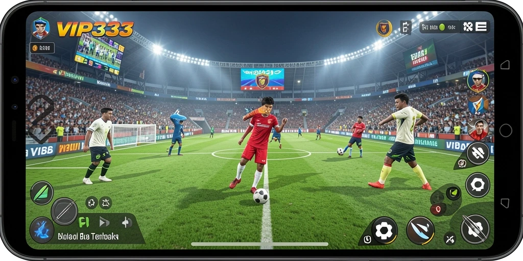 Tampilan gameplay realistik dalam <strong>VIP333</strong> dengan aksi sepak bola yang mendebarkan.