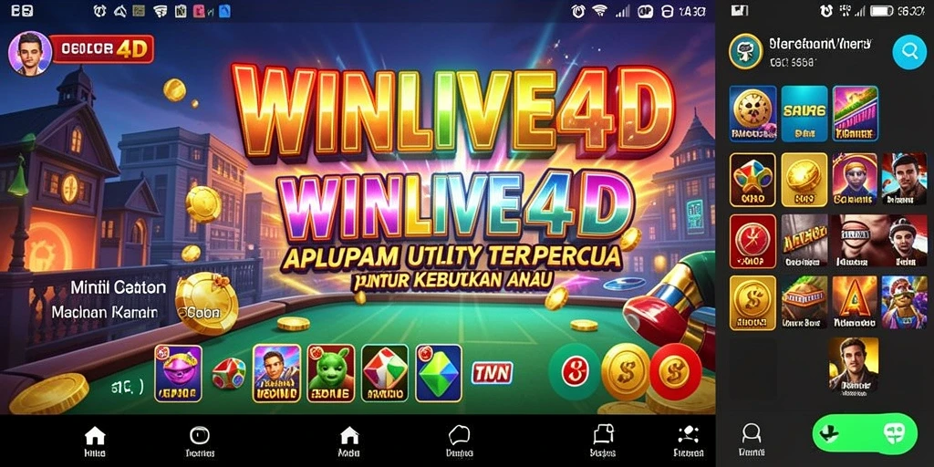 Tampilan antarmuka WINLIVE4D dengan fitur-fitur Utility yang bermanfaat.